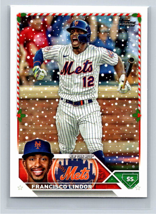 Francisco Lindor 2023 Topps Holiday Baseball #H119 New York Mets