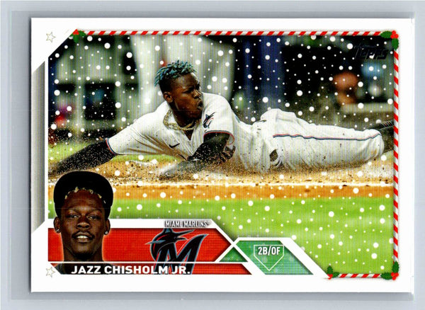 Jazz Chisholm Jr. 2023 Topps Holiday Baseball #123 Miami Marlins