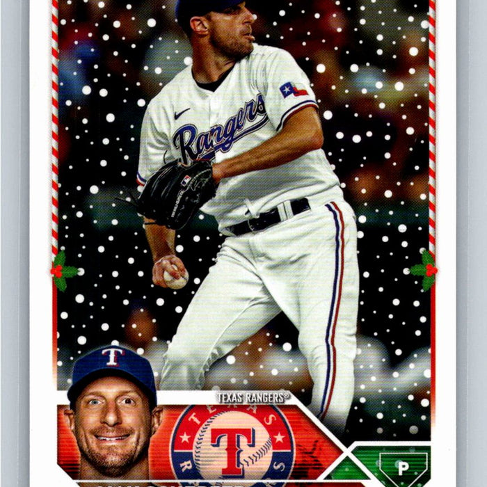 Max Scherzer 2023 Topps Holiday Baseball #H128 Texas Rangers