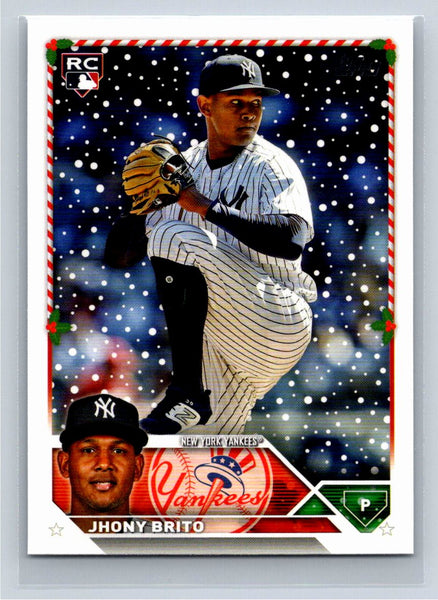 Jhony Brito RC 2023 Topps Holiday Baseball #H138 New York Yankees