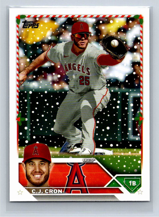 C.J. Cron 2023 Topps Holiday Baseball #H139 Los Angeles Angels