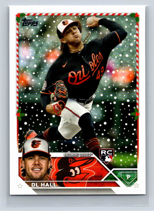 DL Hall RC 2023 Topps Holiday Baseball #H147 Baltimore Orioles