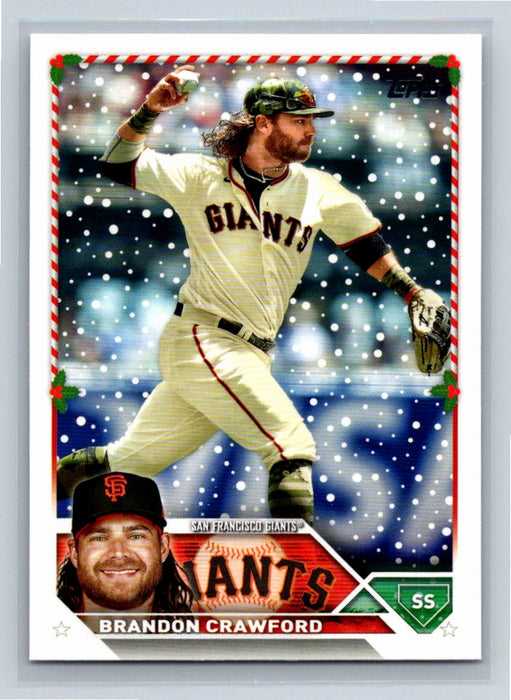 Brandon Crawford 2023 Topps Holiday Baseball #H162 San Francisco Giants