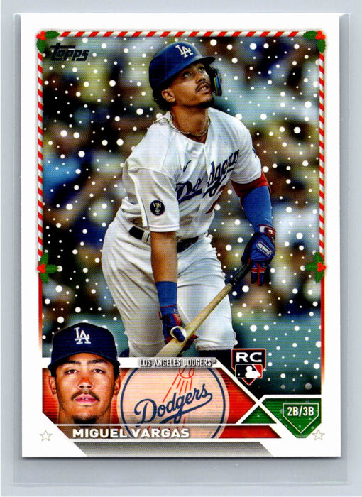 Miguel Vargas RC 2023 Topps Holiday Baseball #H172 Los Angeles Dodgers