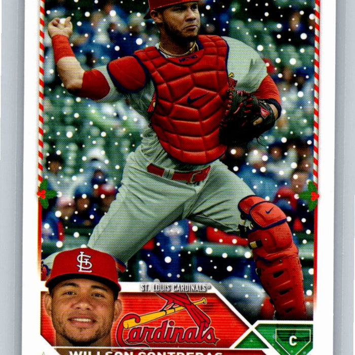 Willson Contreras 2023 Topps Holiday Baseball #H175 St. Louis Cardinals