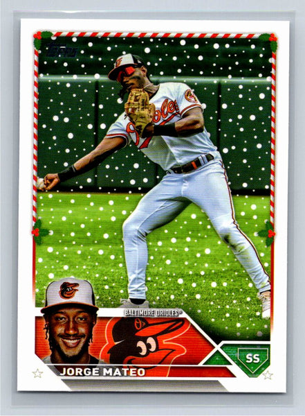 Jorge Mateo 2023 Topps Holiday Baseball #H181 Baltimore Orioles