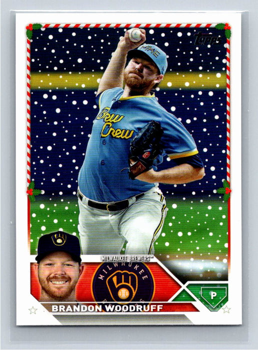 Brandon Woodruff 2023 Topps Holiday Baseball #H187 Milwaukee Brewers