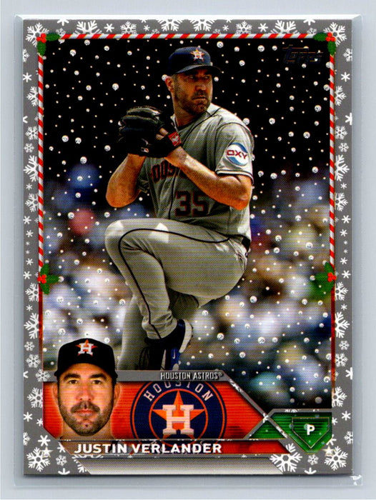 Justin Verlander Metallic 2023 Topps Holiday Baseball #H200 Houston Astros