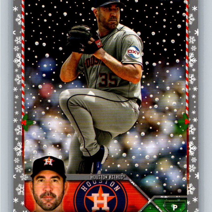 Justin Verlander Metallic 2023 Topps Holiday Baseball #H200 Houston Astros