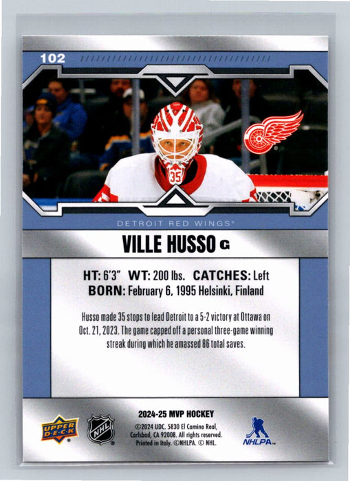 Ville Husso 2024/25 UD MVP #102 Detroit Red Wings