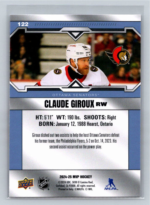 Claude Giroux 2024/25 UD MVP #122 Ottawa Senators