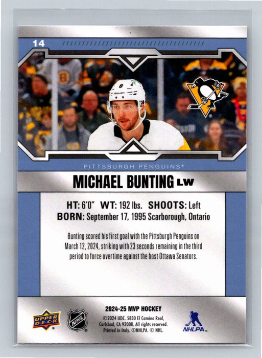 Michael Bunting 2024/25 UD MVP #14 Pittsburgh Penguins