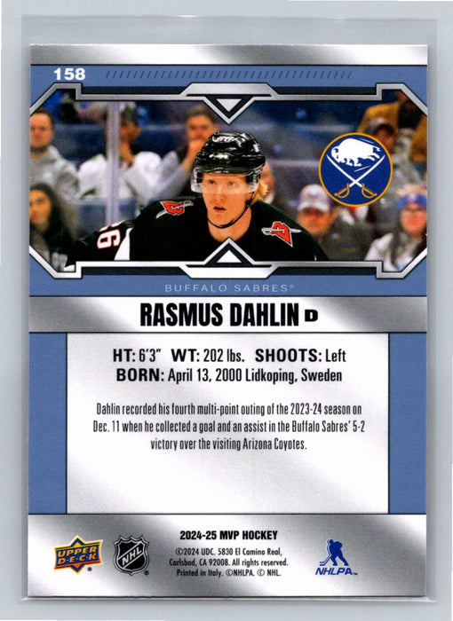 Rasmus Dahlin 2024/25 Upper Deck MVP #158 Buffalo Sabres