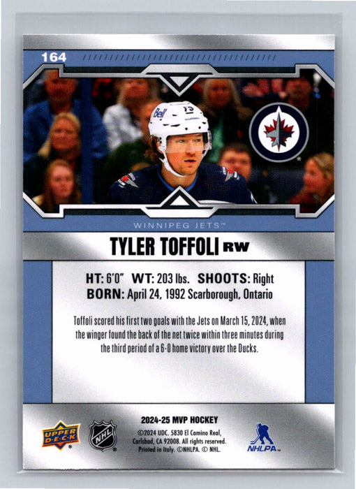 Tyler Toffoli 2024/25 Upper Deck MVP #164 Winnipeg Jets