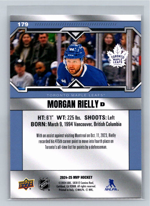 Morgan Rielly 2024/25 Upper Deck MVP #179 Toronto Maple Leafs