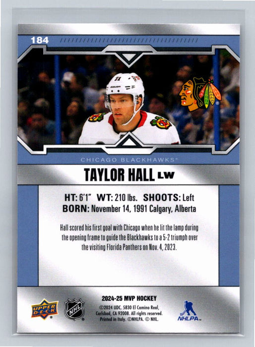 Taylor Hall 2024/25 Upper Deck MVP #184 Chicago Blackhawks