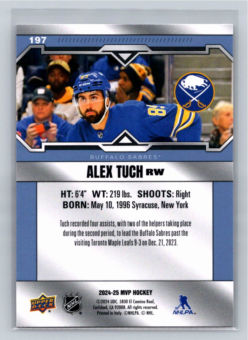 Alex Tuch 2024/25 Upper Deck MVP 