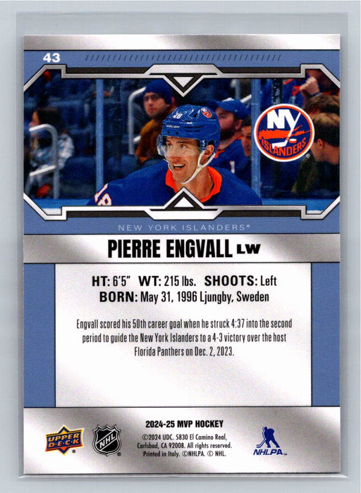 Pierre Engvall 2024/25 Upper Deck MVP #43 New York Islanders