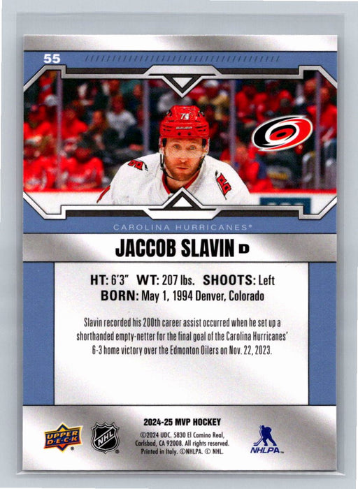 Jaccob Slavin 2024/25 Upper Deck MVP #55 Carolina Hurricanes