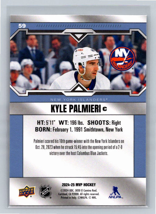 Kyle Palmieri 2024/25 Upper Deck MVP #59 New York Islanders