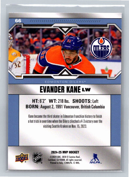 Evander Kane 2024/25 UD MVP #66 Edmonton Oilers