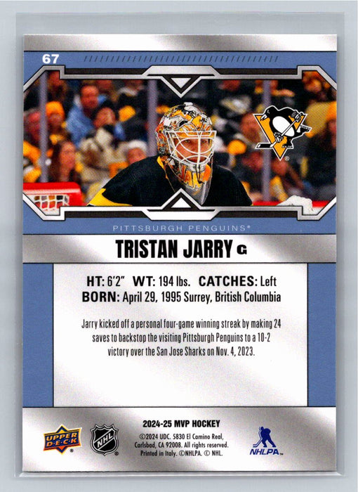 Tristan Jarry 2024/25 Upper Deck MVP #67 Pittsburgh Penguins