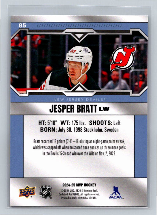 Jesper Bratt 2024/25 UD MVP #85 New Jersey Devils