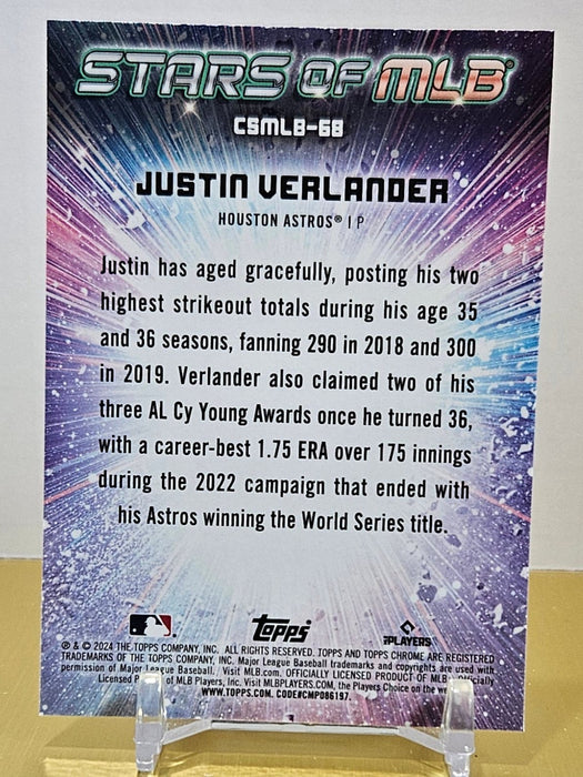 Justin Verlander 2024 Topps Update Chrome #CSMLB-68 Stars of MLB Houston Astros