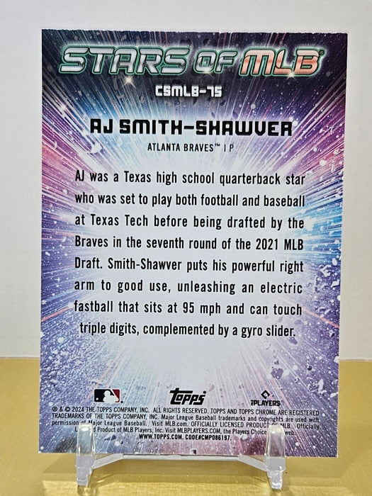 AJ Smith-Shawver RC 2024 Topps Update Chrome #CSMLB-75 Stars of MLB Atlanta Braves