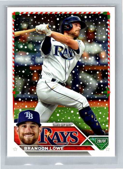 Brandon Lowe 2023 Topps Holiday Baseball #H20 Tampa Bay Rays