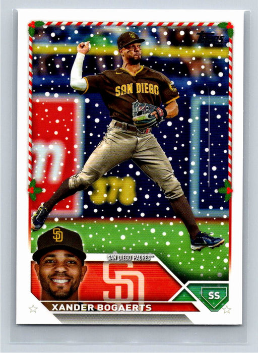 Xander Bogaerts 2023 Topps Holiday Baseball #H21 Boston Red Sox