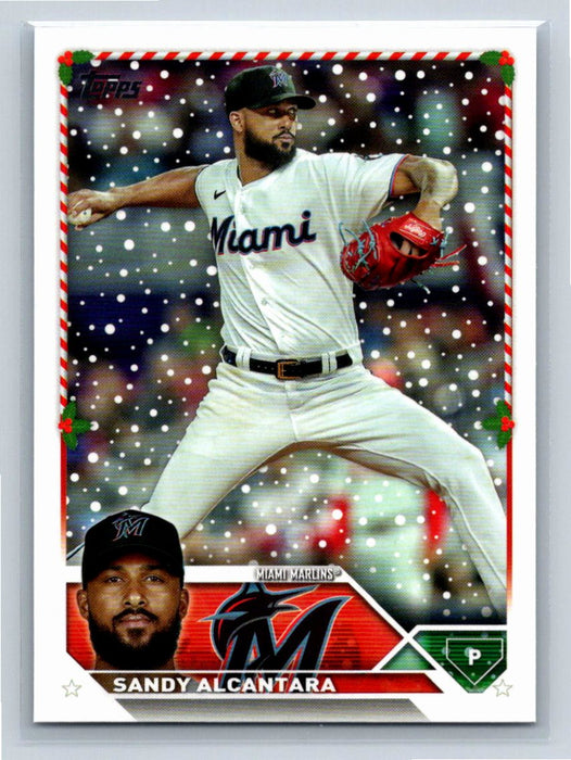 Sandy Alcantara 2023 Topps Holiday Baseball #H33 Miami Marlins