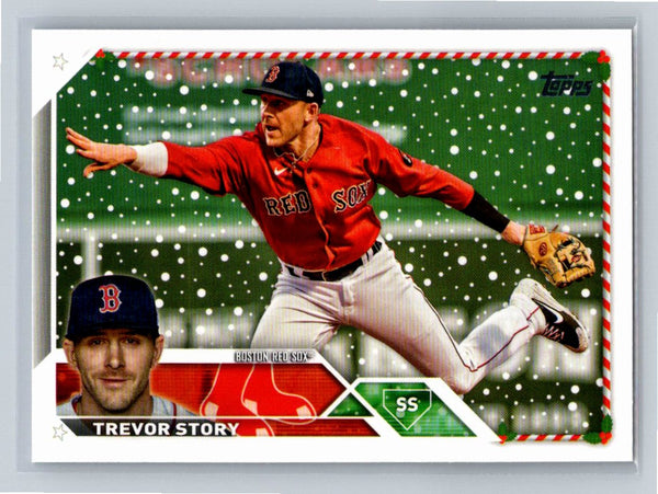 Trevor Story 2023 Topps Holiday Baseball #H34 Boston Red Sox