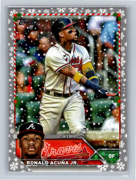 Ronald Acuna Jr. Metallic 2023 Topps Holiday Baseball #H43 Atlanta Braves