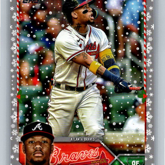 Ronald Acuna Jr. Metallic 2023 Topps Holiday Baseball #H43 Atlanta Braves