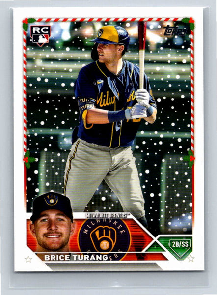 Brice Turang RC 2023 Topps Holiday Baseball #H52 Milwaukee Brewers