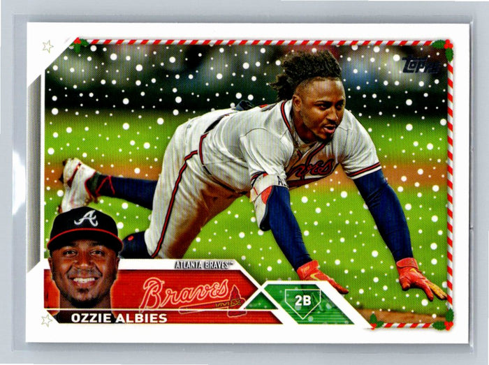 Ozzie Albies 2023 Topps Holiday Baseball #H58 Atlanta Braves