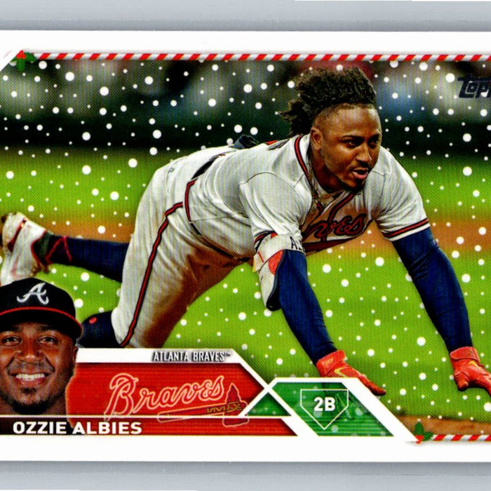 Ozzie Albies 2023 Topps Holiday Baseball #H58 Atlanta Braves