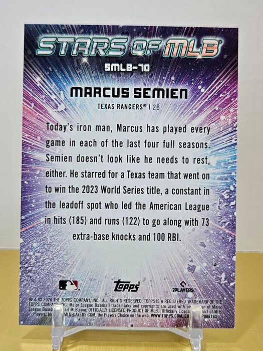 Marcus Semien 24 Topps Update #SMLB-70 Stars of MLB Texas Rangers