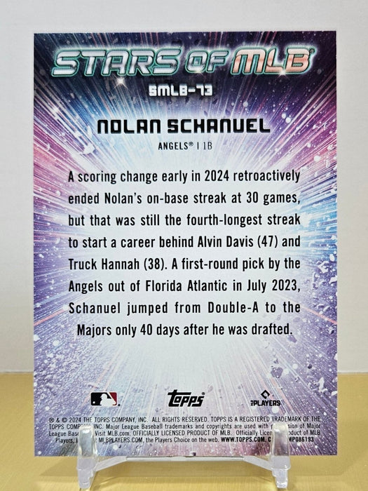 Nolan Schanuel RC 24 Topps Update #SMLB-73 Stars of MLB Angels