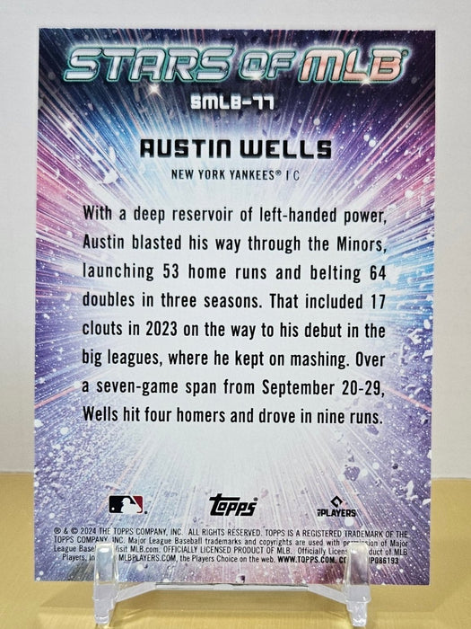 Auston Wells RC 24 Topps Update #SMLB-77 Stars of MLB NY Yankees