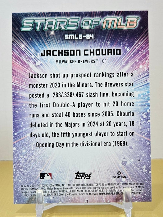 Jackson Chourio RC 24 Topps Update #SMLB-84 Stars of MLB Milwaukee Brewers