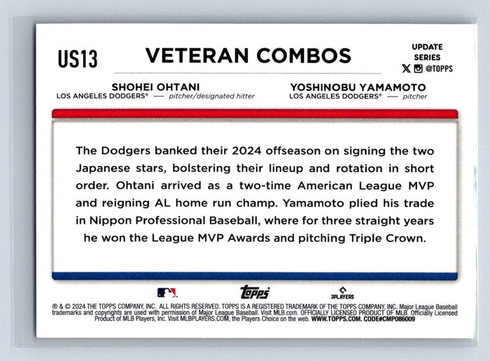 Veteran Combos #US13 2024 Topps Update Far East Faves