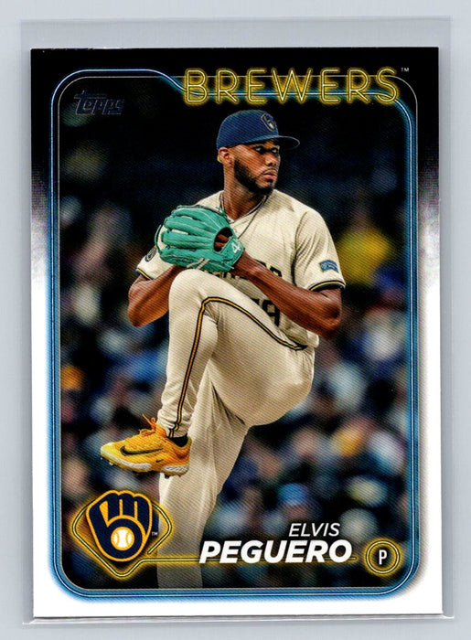 Elvis Peguero #US17 2024 Topps Update Milwaukee Brewers